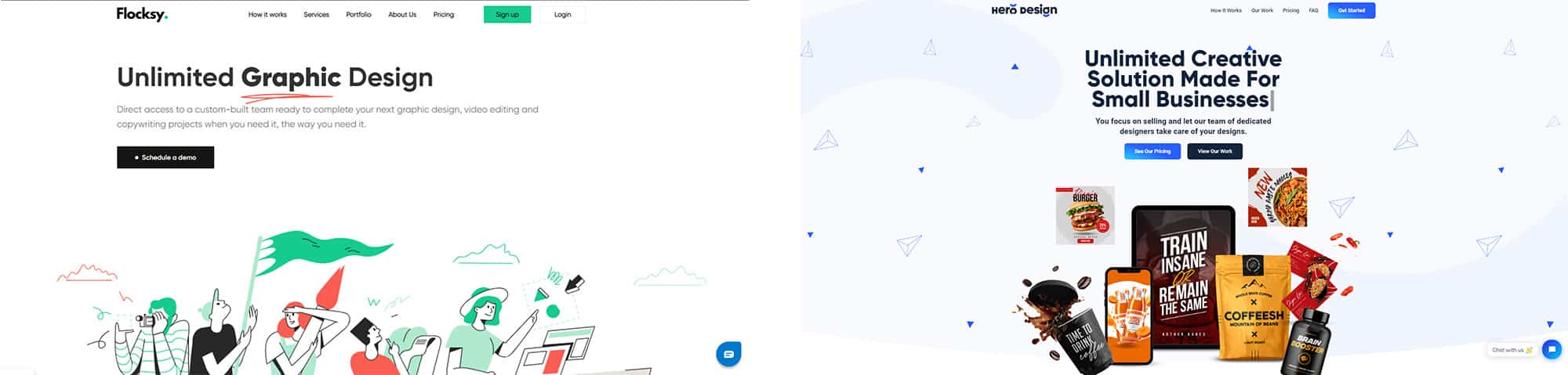Hero Design vs Flocksy